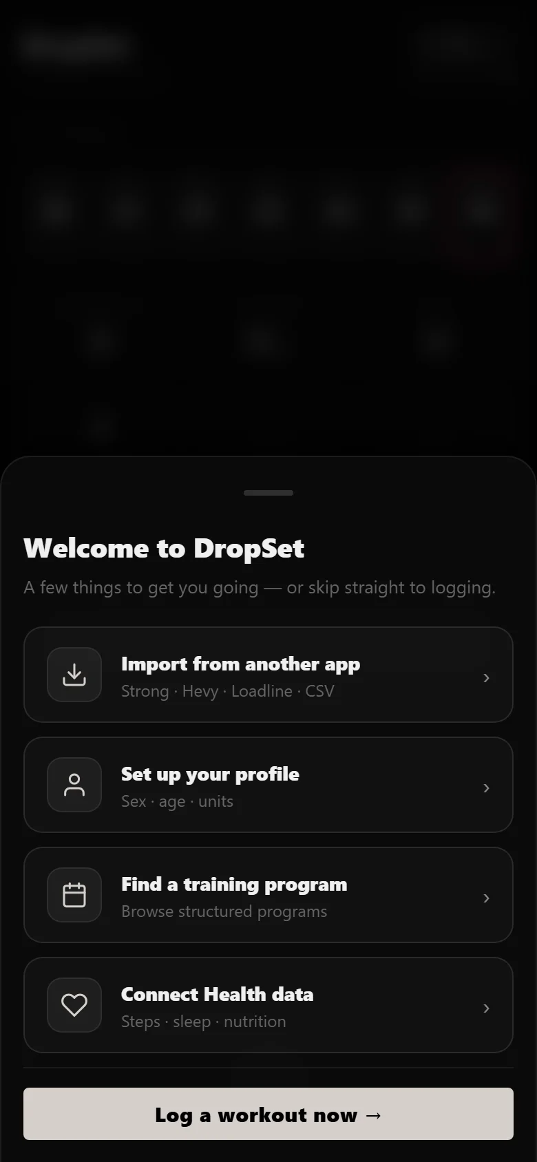 Durata first-run onboarding sheet