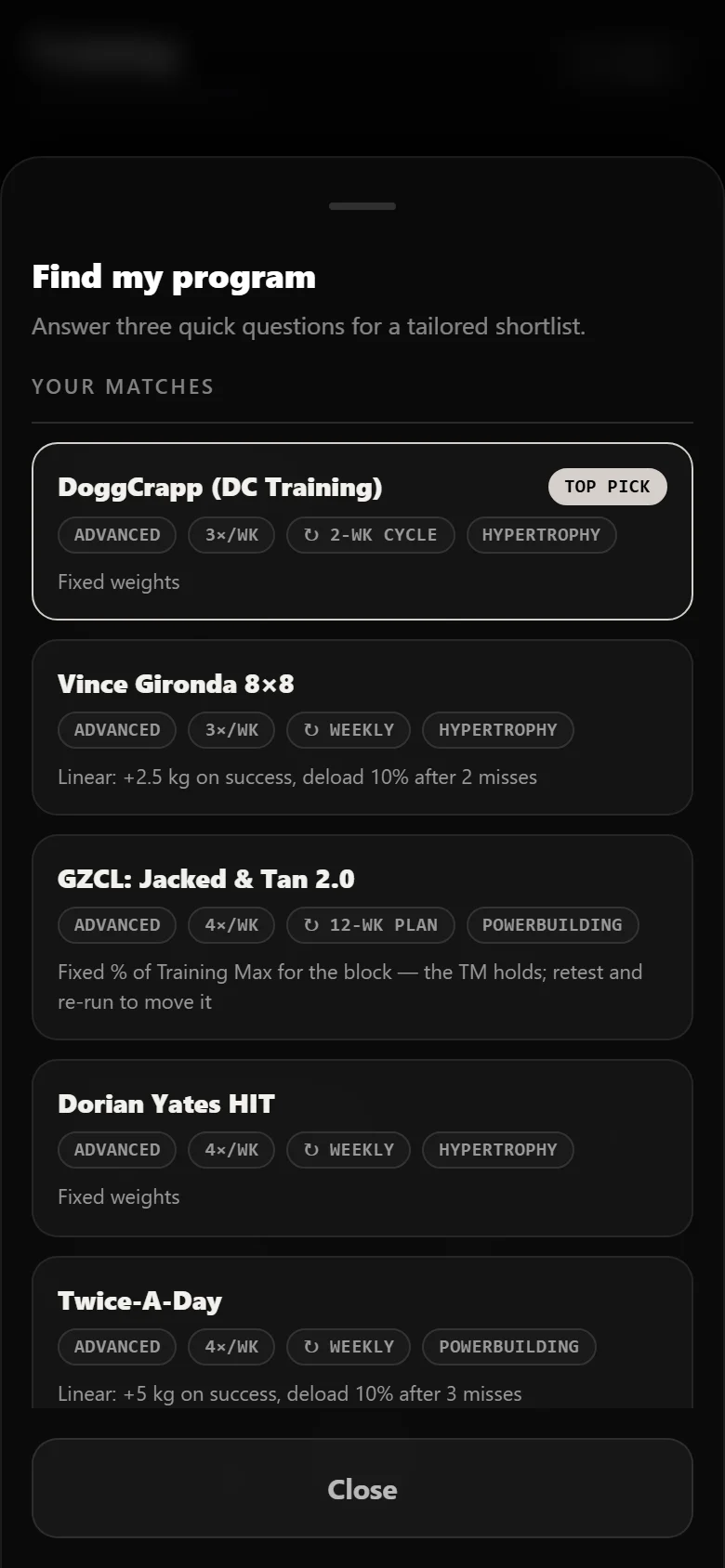 Durata finder results with DoggCrapp as the top match