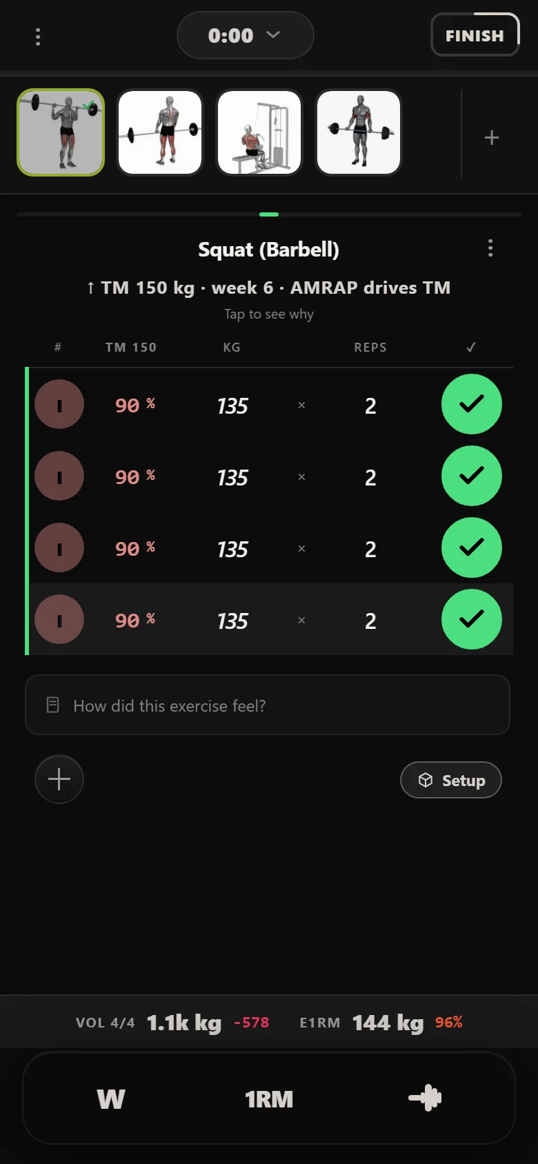 The Rippler week 6 squat in Durata: heavy doubles at 90 percent
