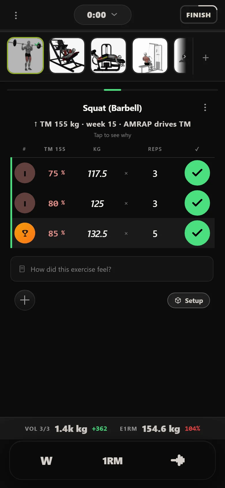 Durata logger: the squat's last realization set of the block