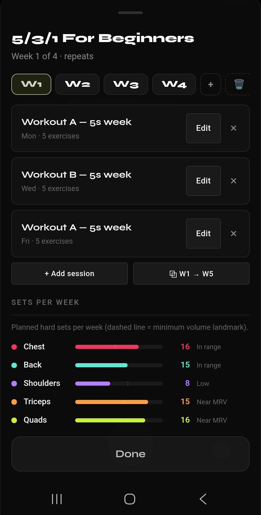 Beginner program
